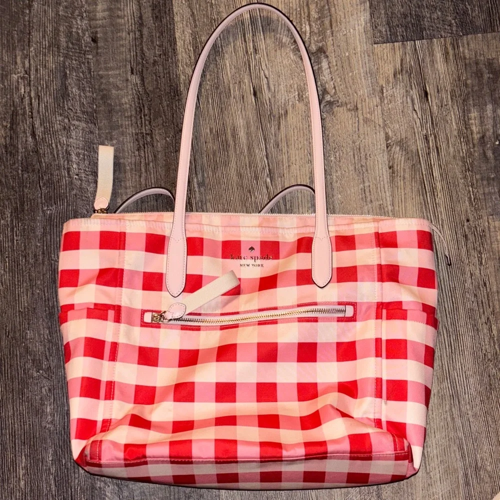 Kate Spade Checkered Tote Bag - Picture 1 of 7